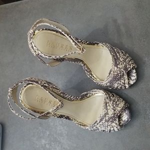Lauren by Raplh Lauren Kadie High Heels Snakeskin